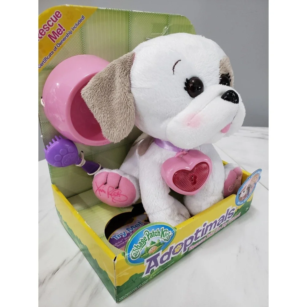 Cabbage Patch Kids Adoptimals Rescue Me Be My Friend Plush Bulldog 2016 WORKS